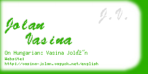 jolan vasina business card